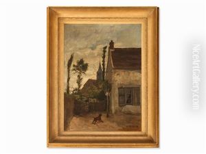 Village Lane With Dog