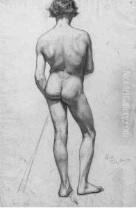A Male Nude by August Allebe