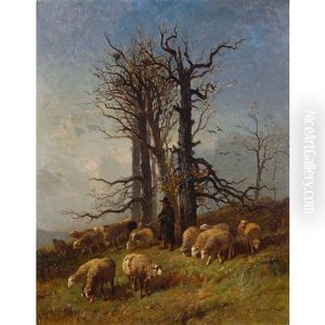 Moutons Au Paturage by Felix Saturnin Brissot de Warville