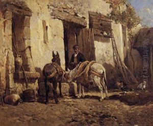 Esel An Der Tranke by Felix Saturnin Brissot de Warville