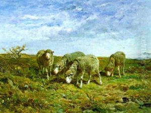 Moutons Dans La Lande by Felix Saturnin Brissot de Warville