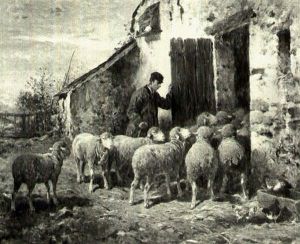 Bringing Home The Flock by Felix Saturnin Brissot de Warville