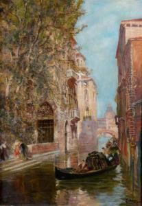 Vue D'un Canal A Venise by Raymond Allegre
