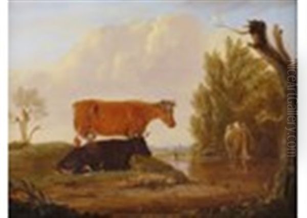 Cattle By A River - view 1