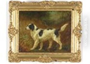 A Dog Portrait - A Setter In A Landscape by Edmund Bristow