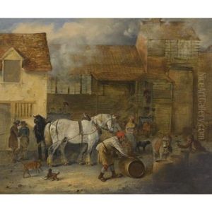 Dray Horses Outside A Brewery, Windsor (+ Cart Horses Outside An Ale House, Windsor; 2 Works)