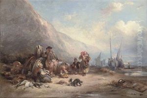 Fisherfolk Sorting Their Catch by Edmund Bristow