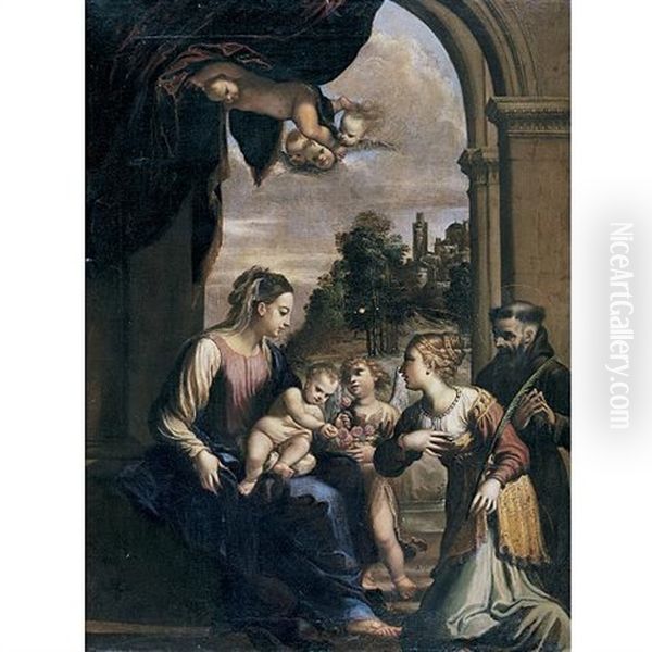 The Madonna And Child With Saints Catherine And Francis - view 1