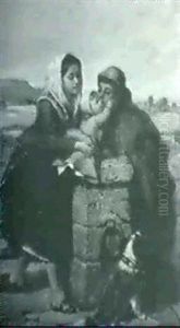 Children With Infant And Dog