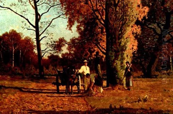 Raking Fallen Leaves - view 1