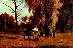 Raking Fallen Leaves by Walery Brochocki