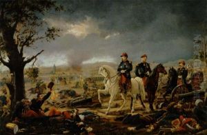 Scene Fra Krigen 1870 Med Napoleons Nevo, Charles, Til Hest I Kamp Mod Tyskerne