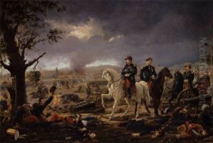 Scene Fra Krigen 1870 Med Napoleons Brors Son, Charles, Til Hest I Kamp Mod Tyskerne by Gustav Brock