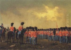 Landskab Med En Danske Garde by Gustav Brock