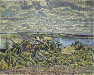 Blick Von Der Schillhohe Auf Baumgartenbruck by Theo Von Brockhusen