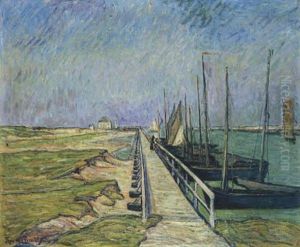 Landungsbrucke In Nieuport by Theo Von Brockhusen