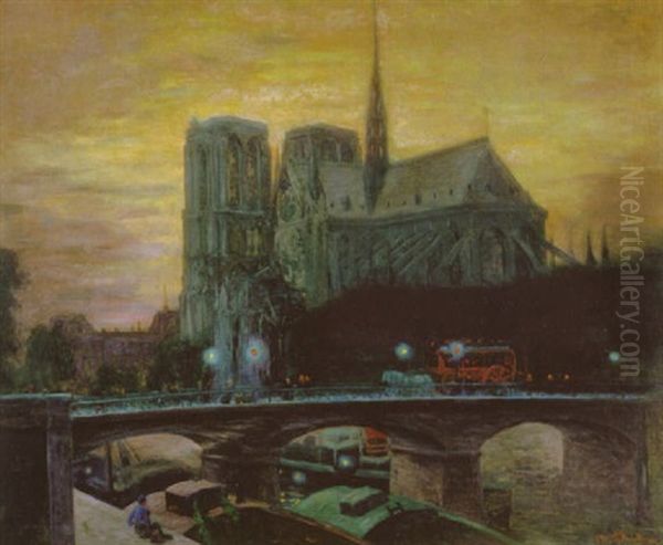 Notre Dame Bei Nacht - view 1