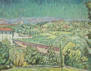 Blick Vom Garten Der Villa Romana Auf Florenz by Theo Von Brockhusen