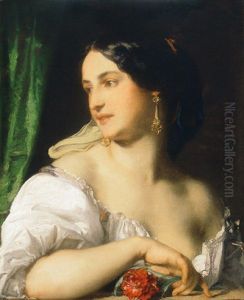 Womanportrait by Charles (Karoly) Brocky