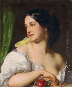 Bildnis Einer Jungen Frau by Charles (Karoly) Brocky