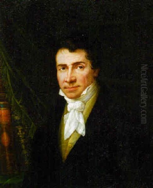 Portrait Of A Gentleman, Bust-length, In A Black Jacket And A Cravat - view 1
