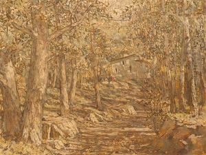 Church In A Forest by Isaak Izrailevich Brodsky