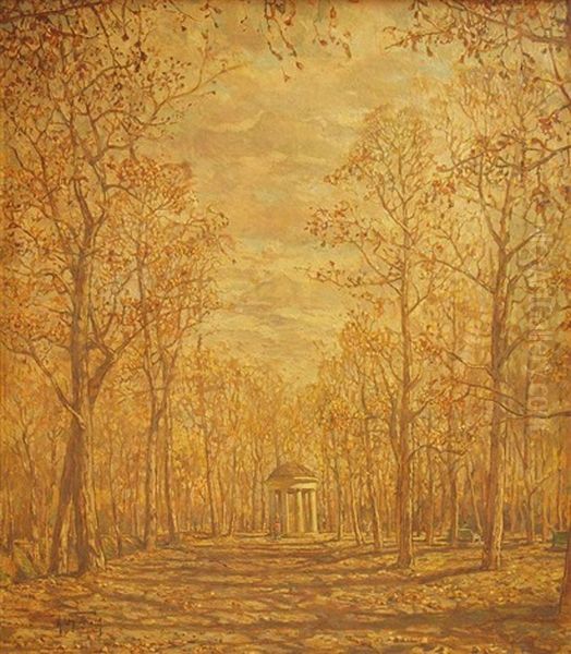Rotonde In Herbstlicher Parklandschaft - view 1