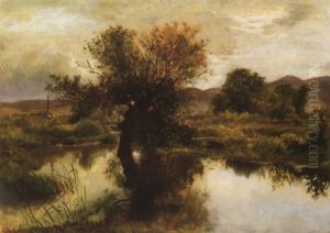 Folyopart (riverside) by Sandor Brodszky