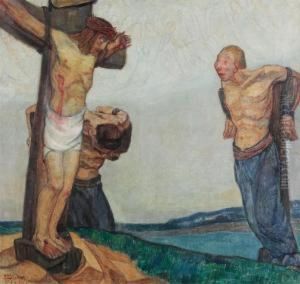 Golgotha With The Good And The Bad Killer by Albert Alleman