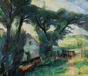 Landscape With Farmhouse In The Flemish Ardens by Albert Alleman
