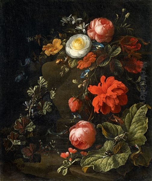 Floral Still Life With Insects - view 1