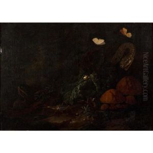 Reptiles Et Papillons Avec Une Souris by Elias van den Broeck