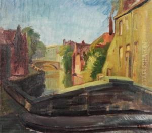 View Of Bruges by Albert Alleman