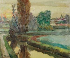 Landscape With Stream by Albert Alleman
