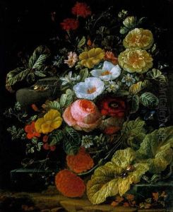 Stilleben Med Blommor by Elias van den Broeck