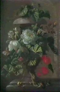 Blumen In Einer Steinvase