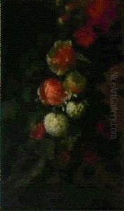 Bouquet De Fleurs Sur Un Entablement De Pierre