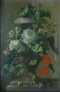 Blumen In Einer Steinwase Blumen In Einer Steinwase