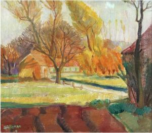 Landscape With Farmhouse by Albert Alleman