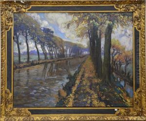 Canal En Automne by Pol Van De Broeck