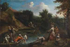 Die Monate Mai Und August, Zwei Darstellungen Aus Einem Zyklus Der 12 Monate (2 Works) by Jasper Broers