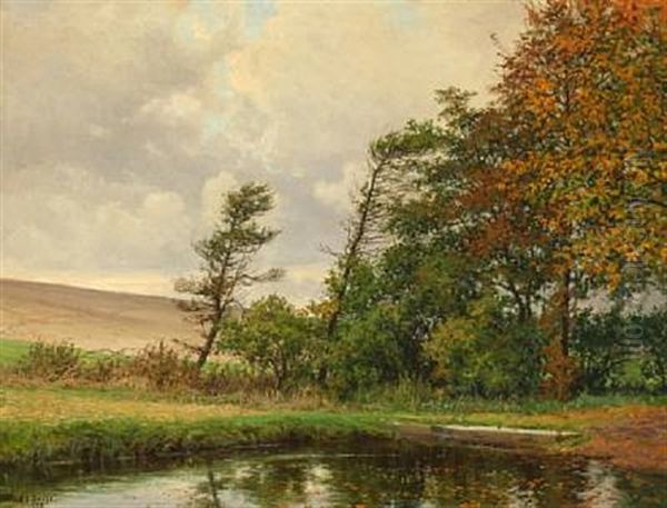 Landscape With Pond, Autumn - view 1