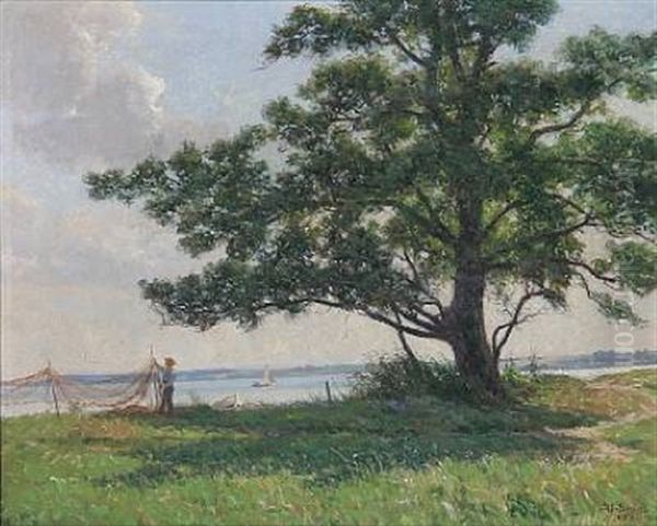View From Rorvig With A Fisherman On The Beach, Denmark - view 1