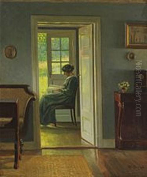 Interior With Reading Woman - view 1