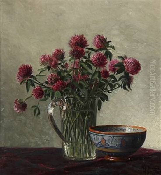Still Life With Red Clover In A Vase - view 1