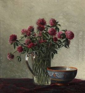 Still Life With Red Clover In A Vase Still Life With Red Clover In A Vase