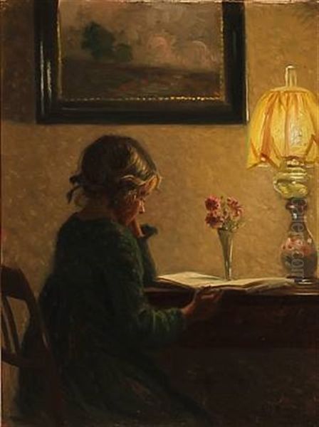 Interior With A Girl Reading - view 1