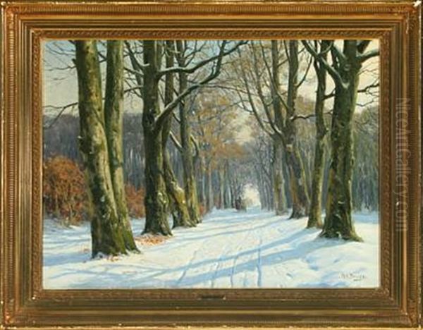 Winter Forest With A Horse-drawn Carriage - view 1