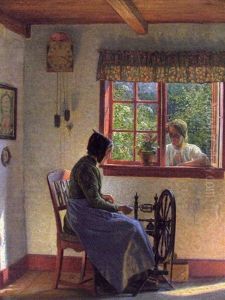 La Fileuse by Karl Harald Alfred Broge