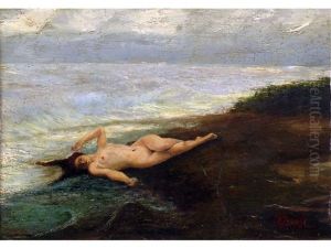 Fanciulla In Riva Al Mare by Mario Broggi